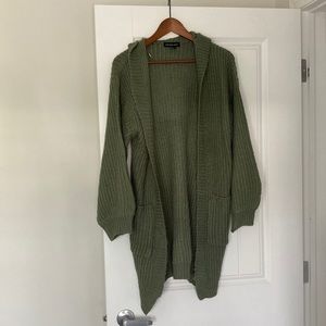 Hooded Knit Cardi